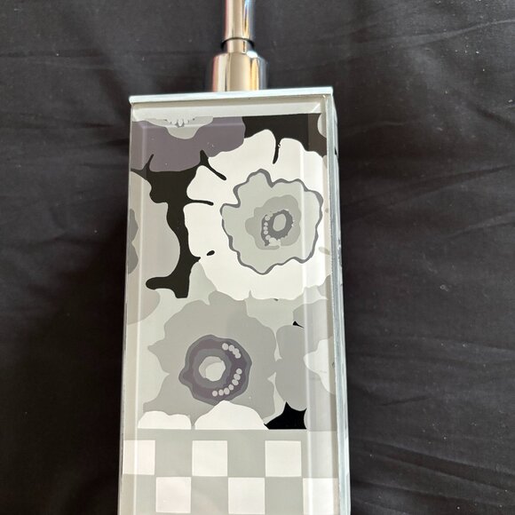 MacKenzie-Childs Other - Mackenzie Childs Black, Gray and White glass refillable soap dispenser. New